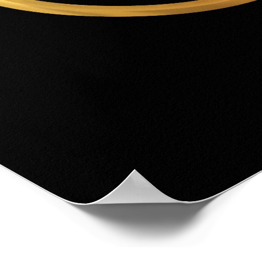 Poster Symbole de trinité "3-D" d'or (Coin)