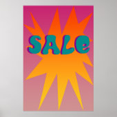 Poster Symbole de vente Funky Starburst (Devant)