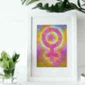 Poster Symbole de Vénus coloré moderne