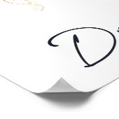 Poster Symbole de verdure moderne et Baby shower d'or Boi (Coin)