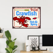 Poster Symbole d'écrevisse épicée Hot N (Bureau à domicile)