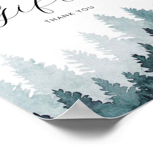 Poster Symbole des berges et des dons de forêt rustique (Coin)