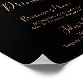 Poster Symbole des boissons Forme Royale Noire (Coin)