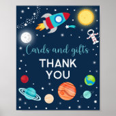 Poster Symbole des cadeaux d'anniversaire des astronautes (Devant)