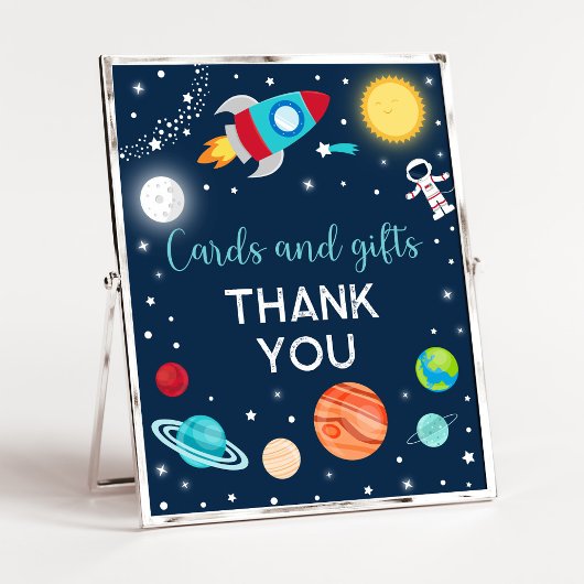 Poster Symbole des cadeaux d'anniversaire des astronautes