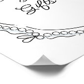 Poster Symbole des cadeaux de rubans et de perles de styl (Coin)