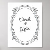 Poster Symbole des cadeaux de rubans et de perles de styl (Devant)