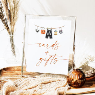 Poster Symbole des cartes Baby showers et cadeaux Hallowe