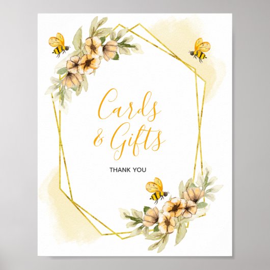 Poster Symbole des cartes et cadeaux d'aquarelle de la Be (Devant)