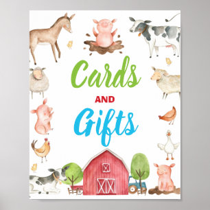 Poster Symbole des cartes et cadeaux de la ferme Barnyard