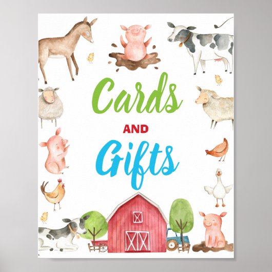 Poster Symbole des cartes et cadeaux de la ferme Barnyard (Devant)