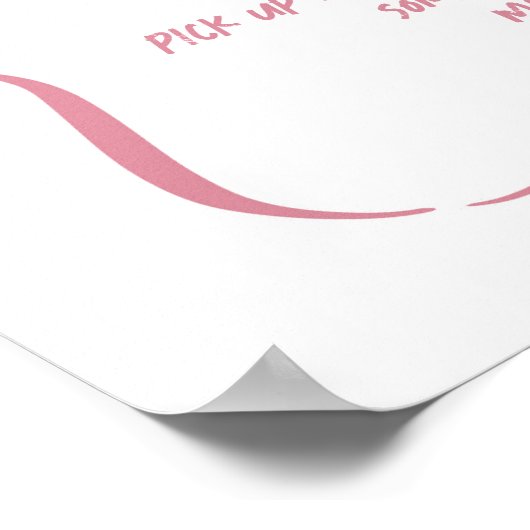 Poster Symbole des Diapeurs de nuit en rose Tardif Tiré À (Coin)