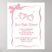 Poster Symbole des Diapeurs de nuit en rose Tardif Tiré À (Devant)