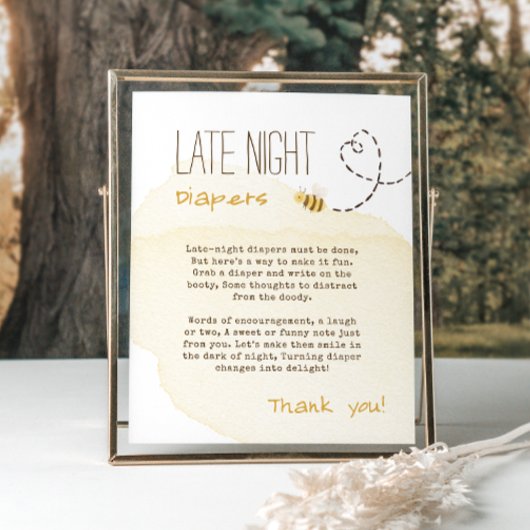 Poster SYMBOLE DES DIATEURS DE NUIT DU Baby shower D'Abei
