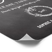 Poster Symbole des fans du programme de mariage noir blan (Coin)