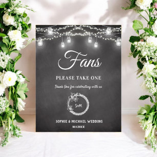 Poster Symbole des fans du programme de mariage noir blan