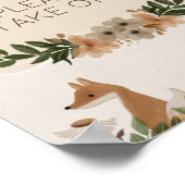 Poster Symbole des Faveurs Baby shower boisé moderne (Coin)