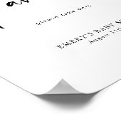 Poster Symbole des faveurs Baby showers modernes (Coin)