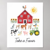 Poster Symbole des faveurs d'anniversaire des animaux de  (Devant)