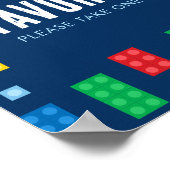 Poster Symbole des faveurs d'anniversaire des blocs de co (Coin)