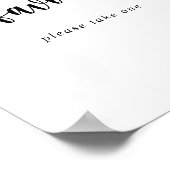 Poster Symbole des faveurs de calligraphie minimaliste (Coin)