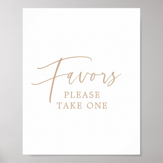 Poster Symbole des Faveurs de la calligraphie or élégant (Devant)