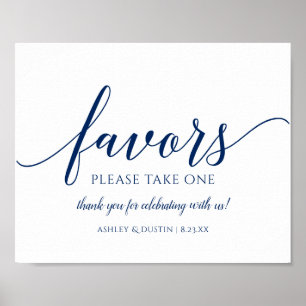 Poster Symbole des faveurs de mariage "S'il vous plaît pr