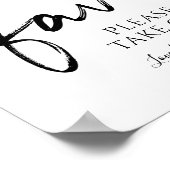 Poster Symbole des faveurs de mariage "S'il vous plaît pr (Coin)