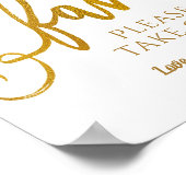 Poster Symbole des faveurs de mariage "S'il vous plaît pr (Coin)