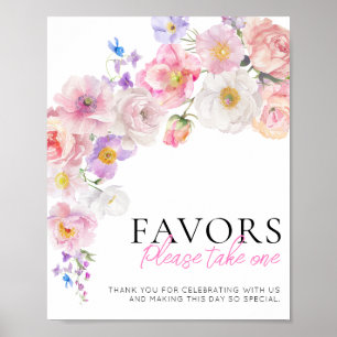 Poster Symbole des Faveurs Florales Rose Eloise