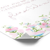 Poster Symbole des Faveurs Florales Roses (Coin)