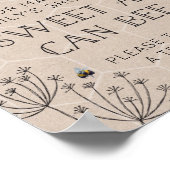 Poster Symbole des Faveurs Naturelles Baby showers d'abei (Coin)