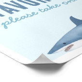 Poster Symbole des faveurs pour l'anniversaire du requin (Coin)