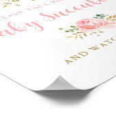 Poster Symbole des Faveurs Succulentes Bébé, Poteau Flora (Coin)