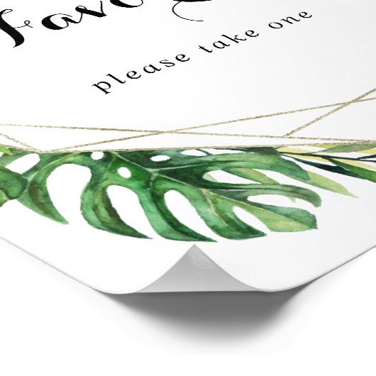 Poster Symbole des Faveurs Vert Tropical de Destination G (Coin)