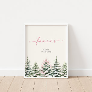Poster Symbole des Faveurs Woodland d'hiver