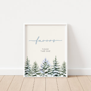 Poster Symbole des Faveurs Woodland d'hiver
