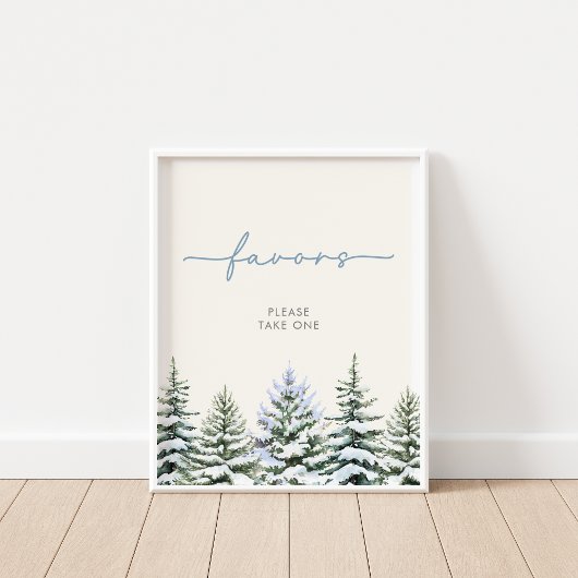 Poster Symbole des Faveurs Woodland d'hiver