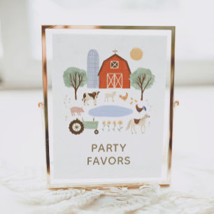Poster Symbole des Fêtes d'anniversaire de ferme