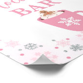 Poster Symbole des flocons de neige roses d'hiver de la b (Coin)