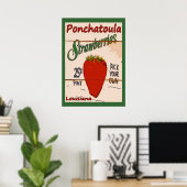 Poster Symbole des fraises de Ponchatoula (Bureau à domicile)