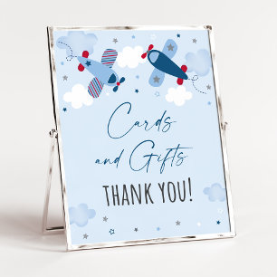 Poster Symbole des nuages d'avion Cartes et cadeaux d'ann