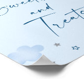 Poster Symbole des nuages d'avion Traitements d'anniversa (Coin)