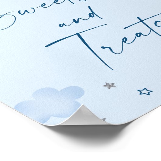 Poster Symbole des nuages d'avion Traitements d'anniversa (Coin)
