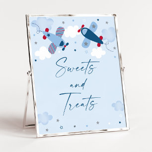 Poster Symbole des nuages d'avion Traitements d'anniversa