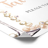 Poster Symbole des perles d'or et du Prosecco Champagne F (Coin)