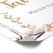 Poster Symbole des perles d'or et du Prosecco Champagne F (Coin)