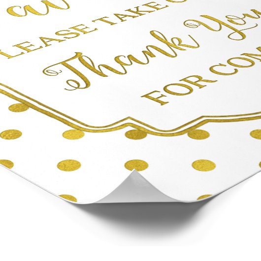 Poster Symbole des points d'or blanc Flush Favals (Coin)