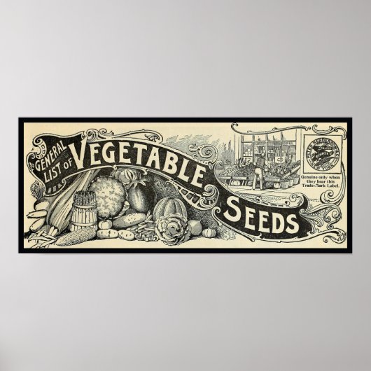 Poster Symbole des semences végétales 1894 (Devant)