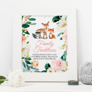 Poster Symbole des traditions de la famille préférée des